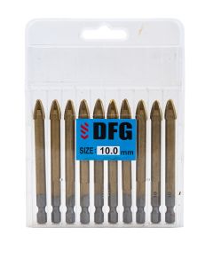 Zestaw wierteł do gresu/ szkła 10 szt fi 10mm